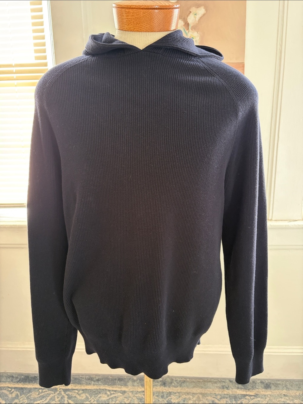Bloomingdales store Men's Navy Crewneck Hoodie Sweater